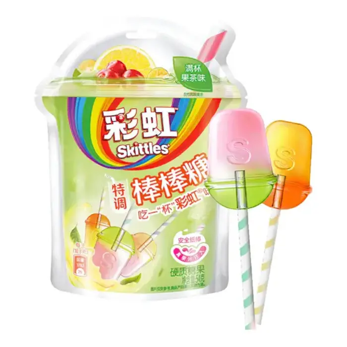 Skittles Candy Skittles Fruit Tea Lolipop 54gr China