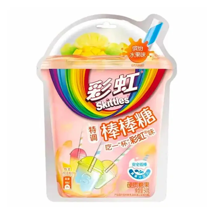 Skittles Candy Skittles Real Fruit Lolipop 54gr China
