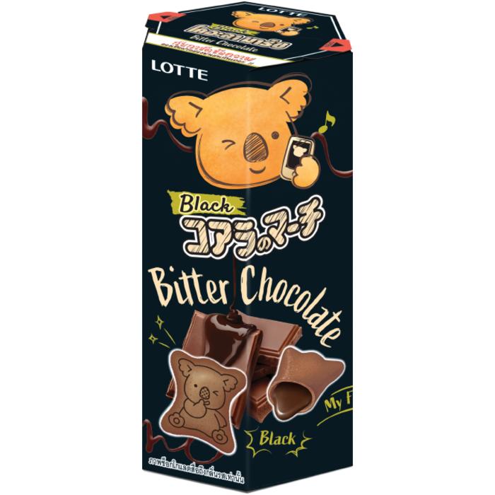 Lotte Cookies Koala's March Black Bitter Chocolate 37gr Thailand