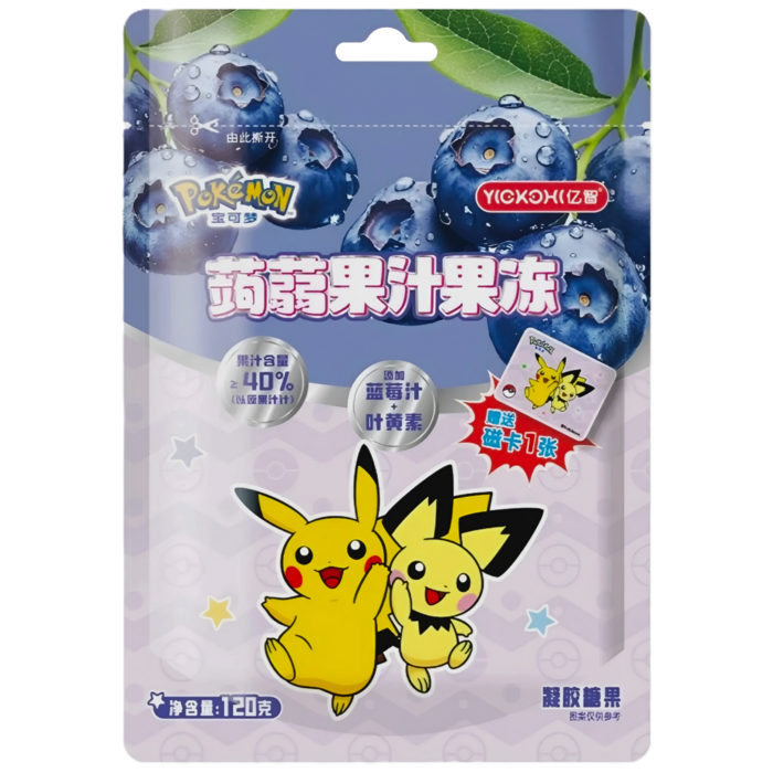 Yizhi Candy Pokémon KonJac BlueBerry Juice Jelly 120gr China
