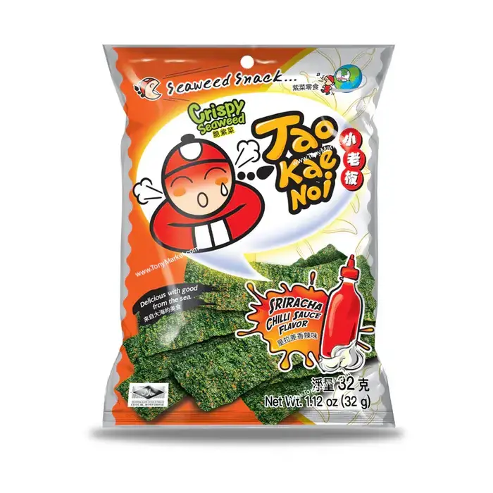 Tao Kae Noi Hi Chips Crispy SriRacha Chilli SeaWeed 32gr Thailand