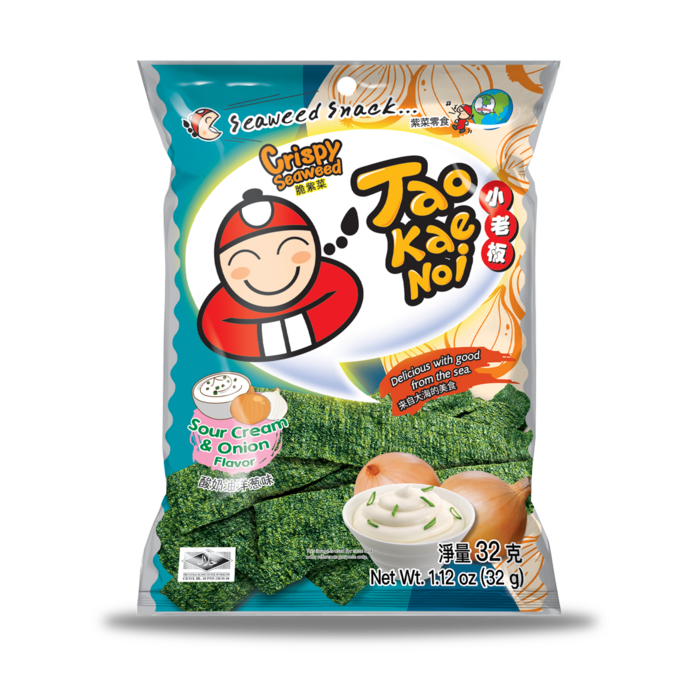 Tao Kae Noi Hi Chips Crispy Sour Cream & Onion SeaWeed 32gr Thailand