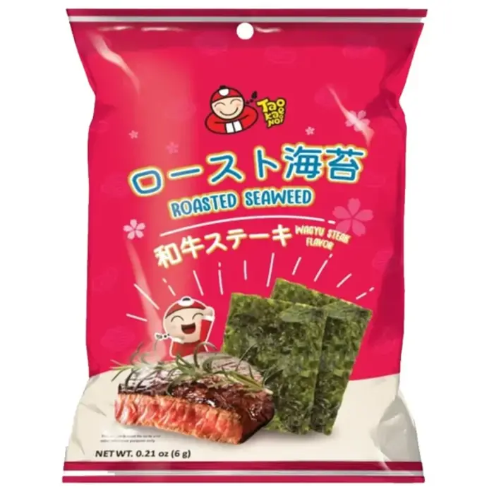 Tao Kae Noi Hi Chips Roasted Wagyu Steak SeaWeed 6gr Thailand