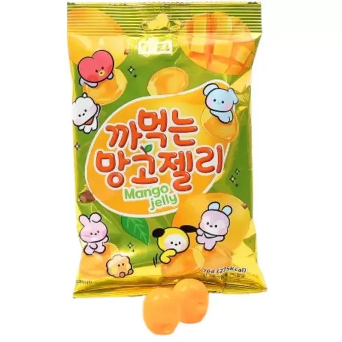 BT21 Candy BT21 Peeling Gummy, Mango 76gr Korea