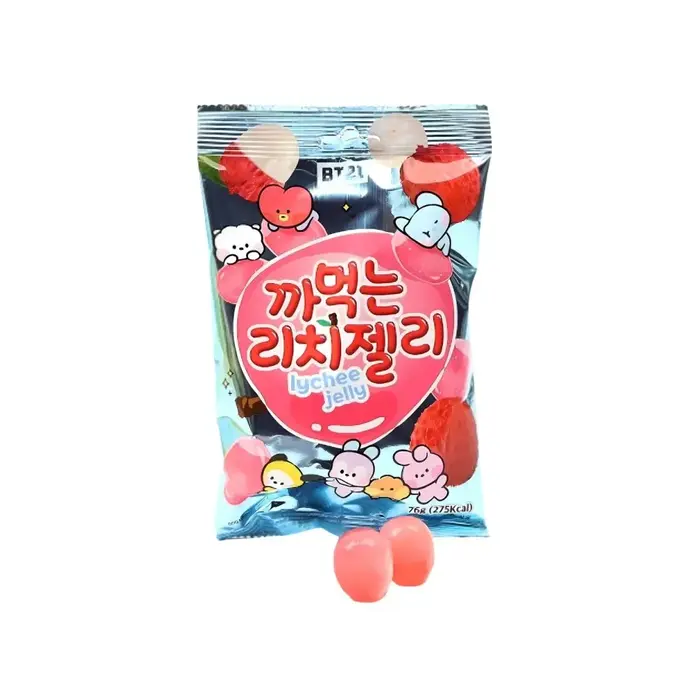 BT21 Candy BT21 Peeling Gummy, Lychee 76gr Korea