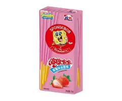 Junyi Cookies SpongeBob SquarePants StrawBerry Sticks 21gr China
