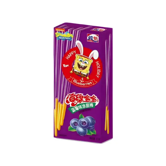Junyi Cookies SpongeBob SquarePants BlueBerry Sticks 21gr China