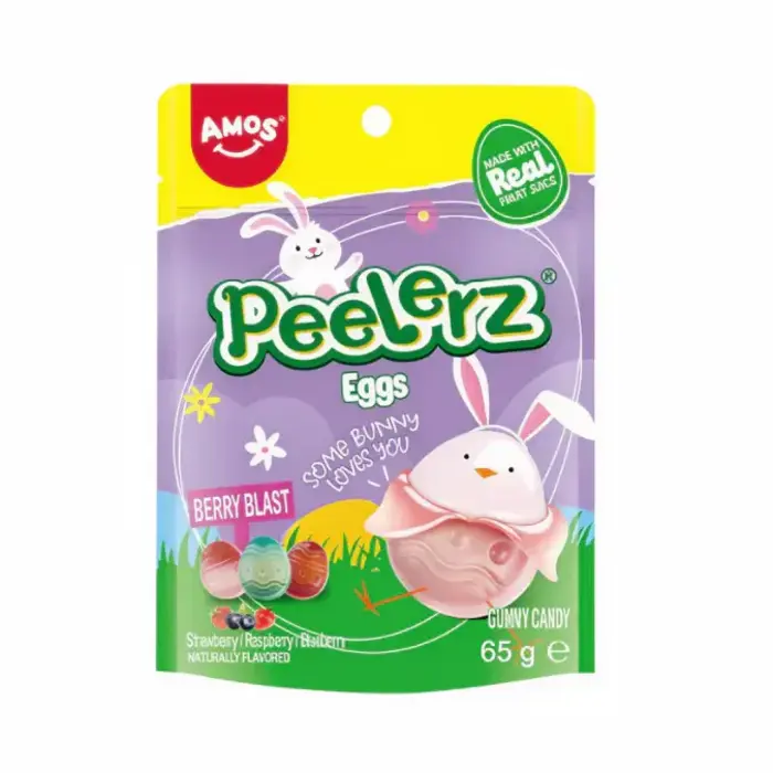 Amos Candy Peelerz Gummy Eggs 65gr