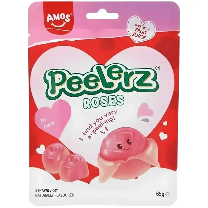 Amos Candy Peelerz Gummy Roses 65gr
