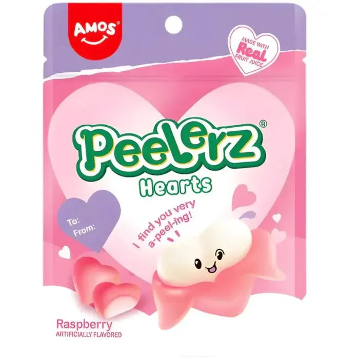 Amos Candy Peelerz Gummy Hearts 65gr