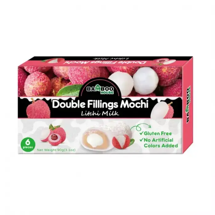Bamboo House Mochi BamBoo House Lychee Milk Double Filling 90gr Taiwan