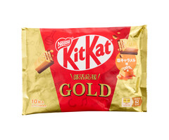 kit kat Chocolate Kit Kat Wafer Bar Mini Gold Double Layered Salty Caramel 104,4gr Thailand