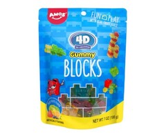 Amos Candy 4D Gummy Blocks Jelly Sweets 72gr