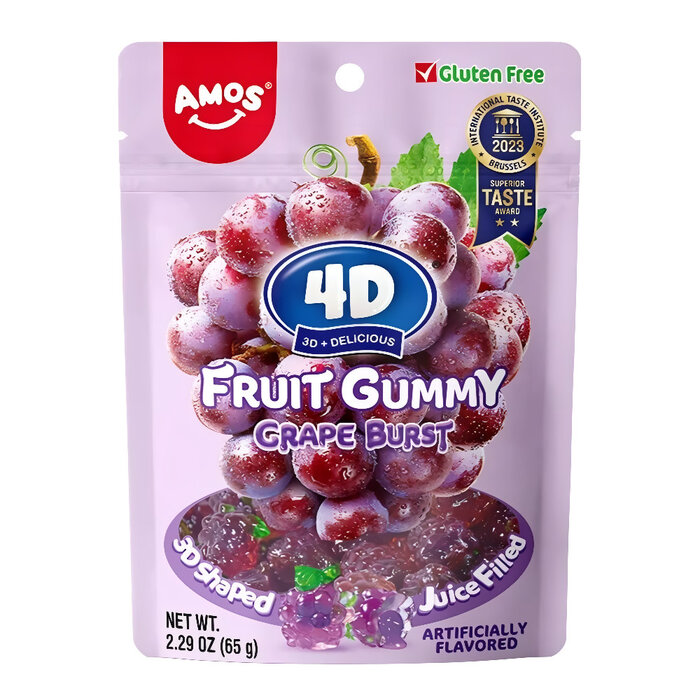 Amos Candy 4D Gummy Grape Burst 65gr