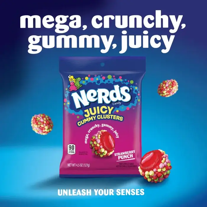 Nerds Candy Nerds Juiced Gummy Clusters StrawBerry Punch 127gr