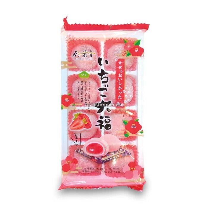 Bamboo House Mochi BamBoo House MarshMallow StrawBerry 216gr Taiwan