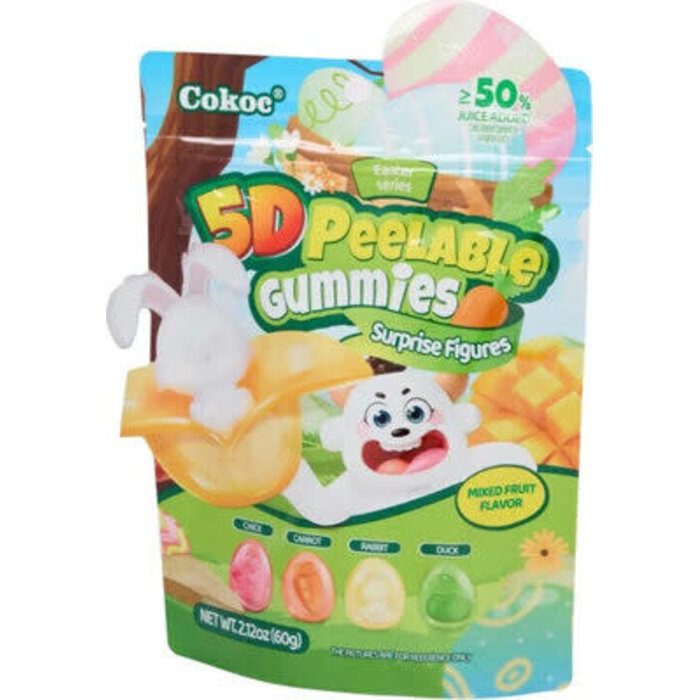 Cokoc Candy Cokoc PeelAble Gummies Mixed Fruit Easter FI 60gr China