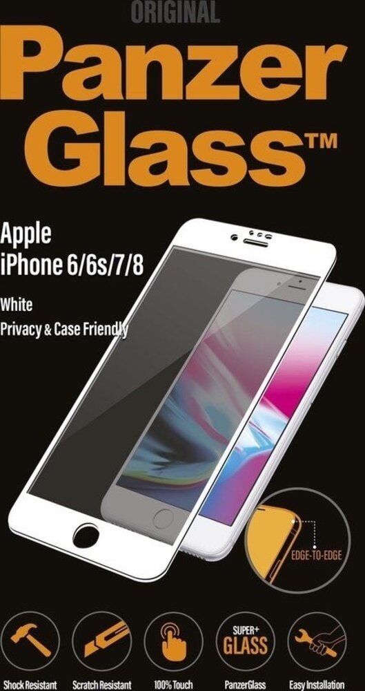 PanzerGlass PanzerGlass Apple iPhone 6/6S/7/8 White Case Friendly