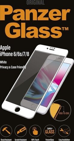 PanzerGlass PanzerGlass Apple iPhone 6/6S/7/8 White Case Friendly