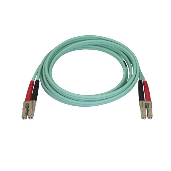 2m Aqua MM 50/125 OM4 Fiber Optic Cable thumbnail
