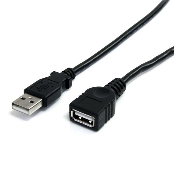 3 ft Black USB Extension Cable A to A afbeelding