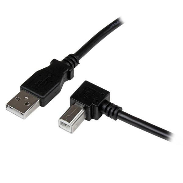 1m USB 2.0 A to Right Angle B Cable M/M afbeelding