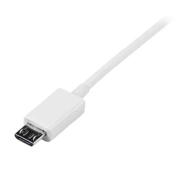 1m White Micro USB Cable - A to Micro B thumbnail