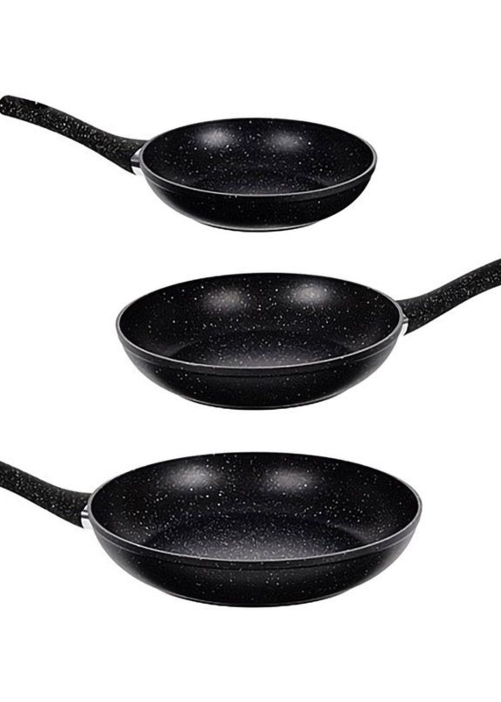 Excellent Houseware Koekenpannenset Graniet-look