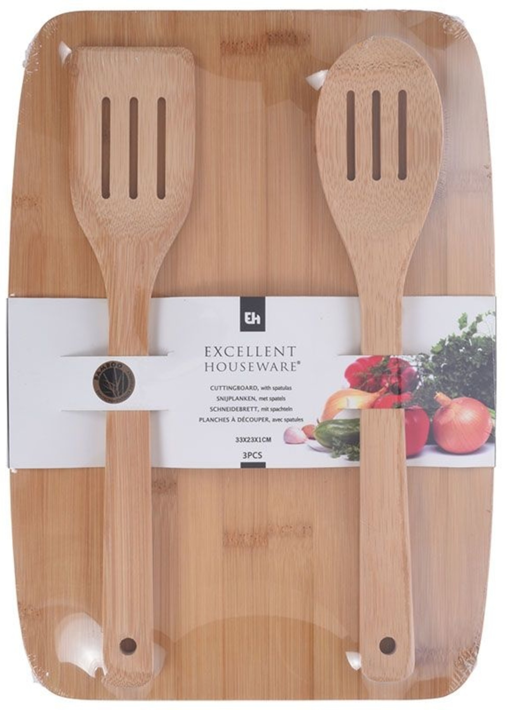 Excellent Houseware Bamboe snijplank - met spatels