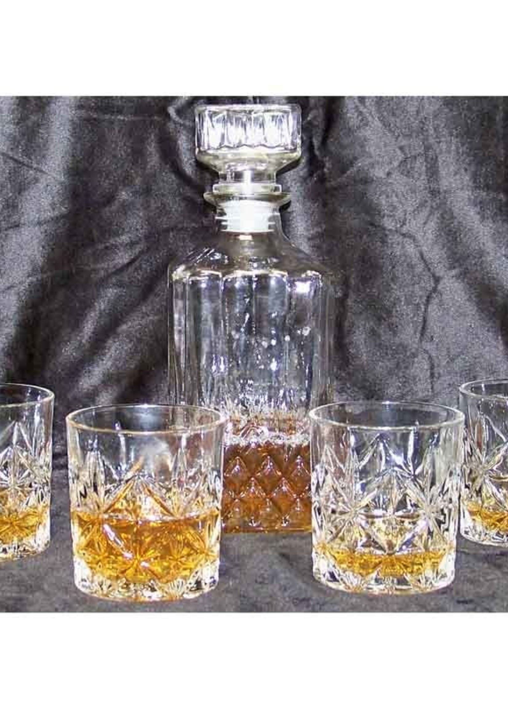 Whiskeyset - karaf met 4 glazen