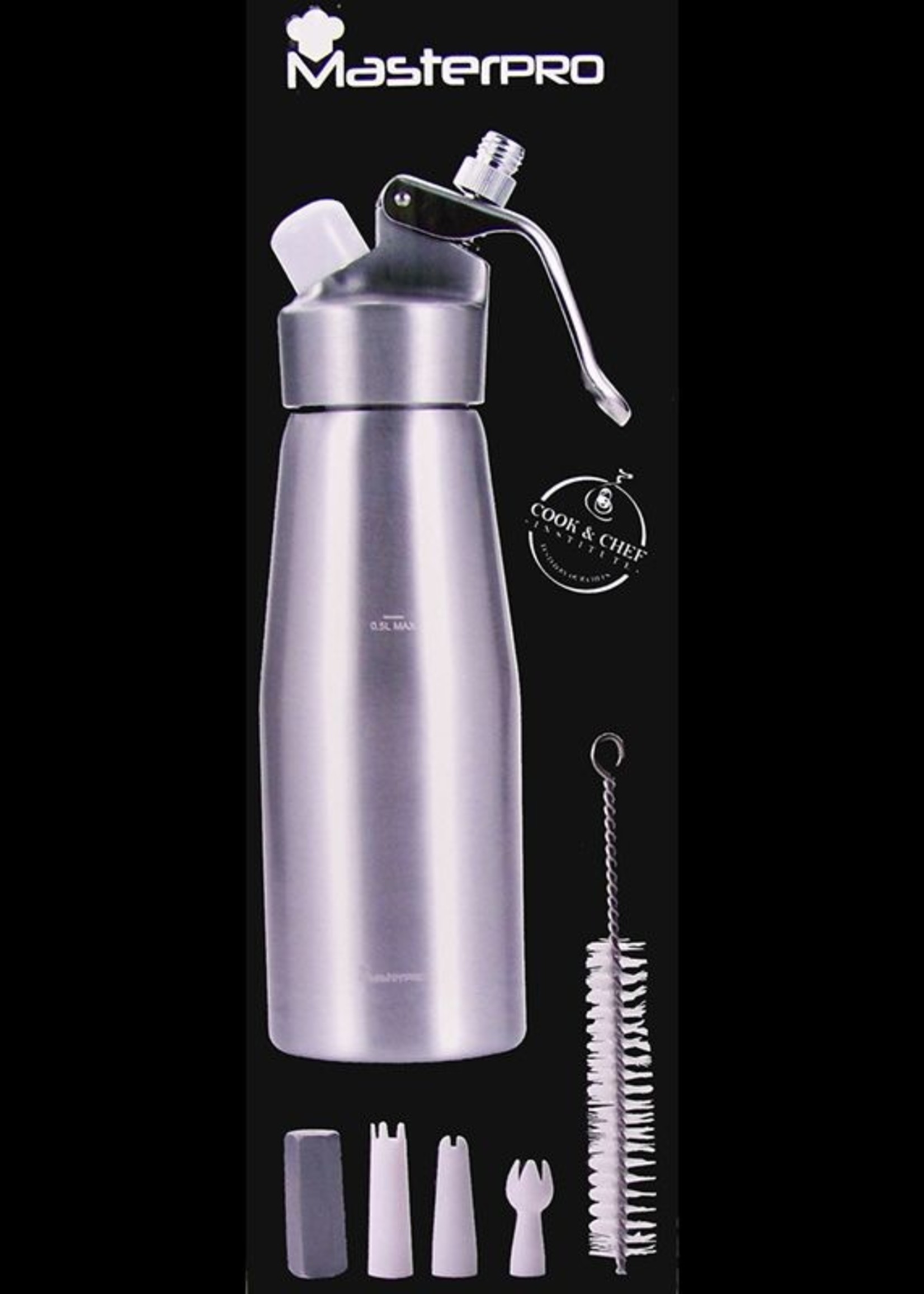 Bergner Masterpro Slagroomspuit 0.5 liter aluminium