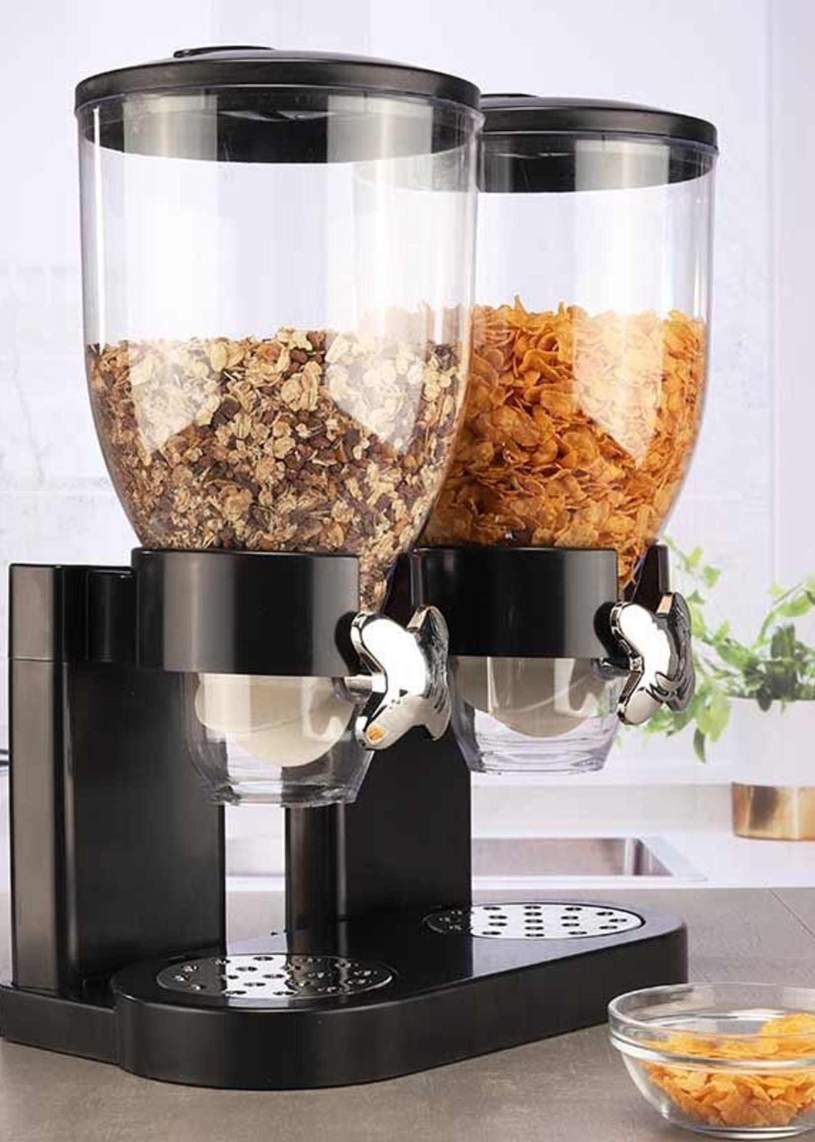 Haushalt International Muesli dispenser - dubbel - zwart