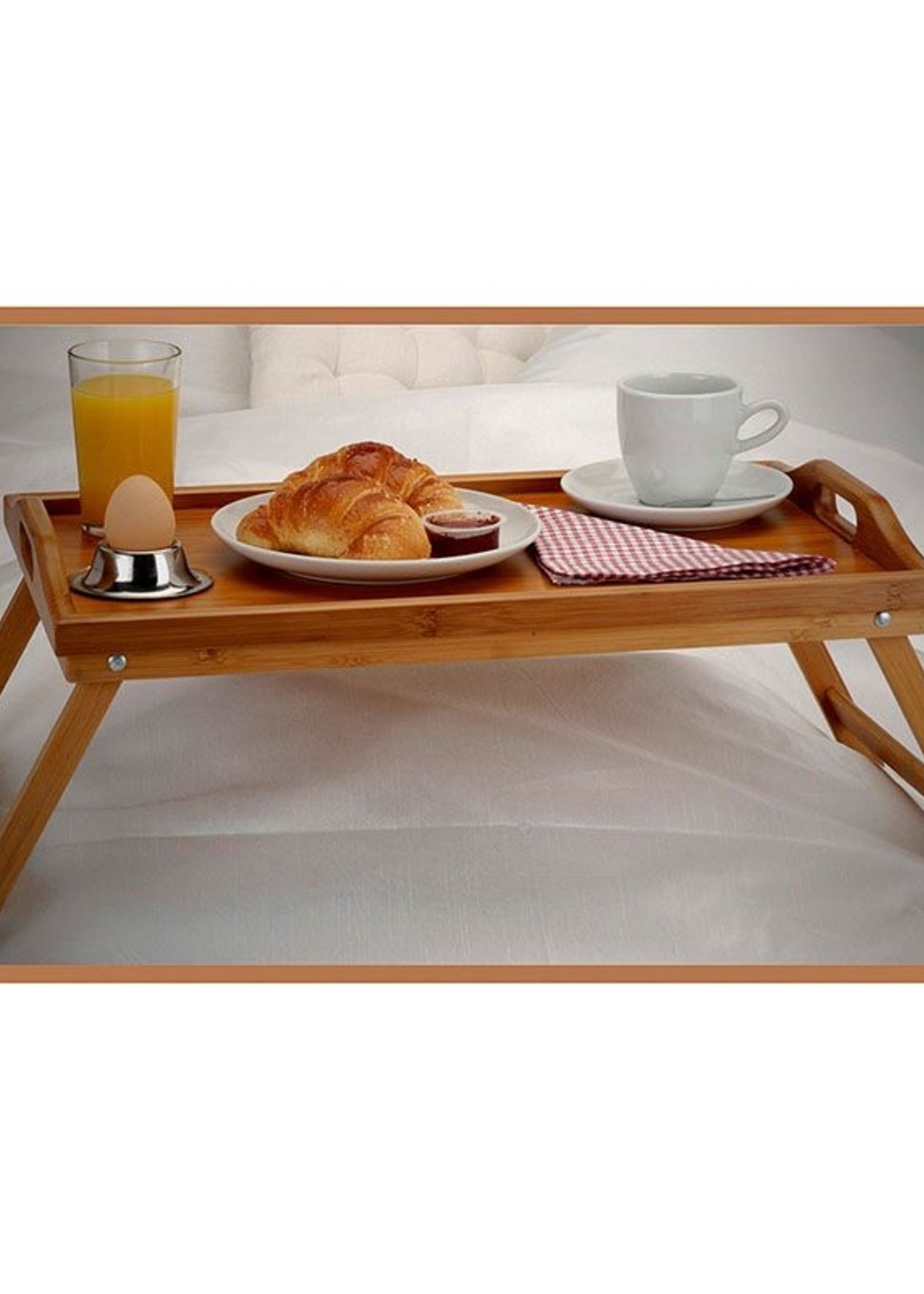 Excellent Houseware Bamboe dienblad voor op bed (50x30x24)