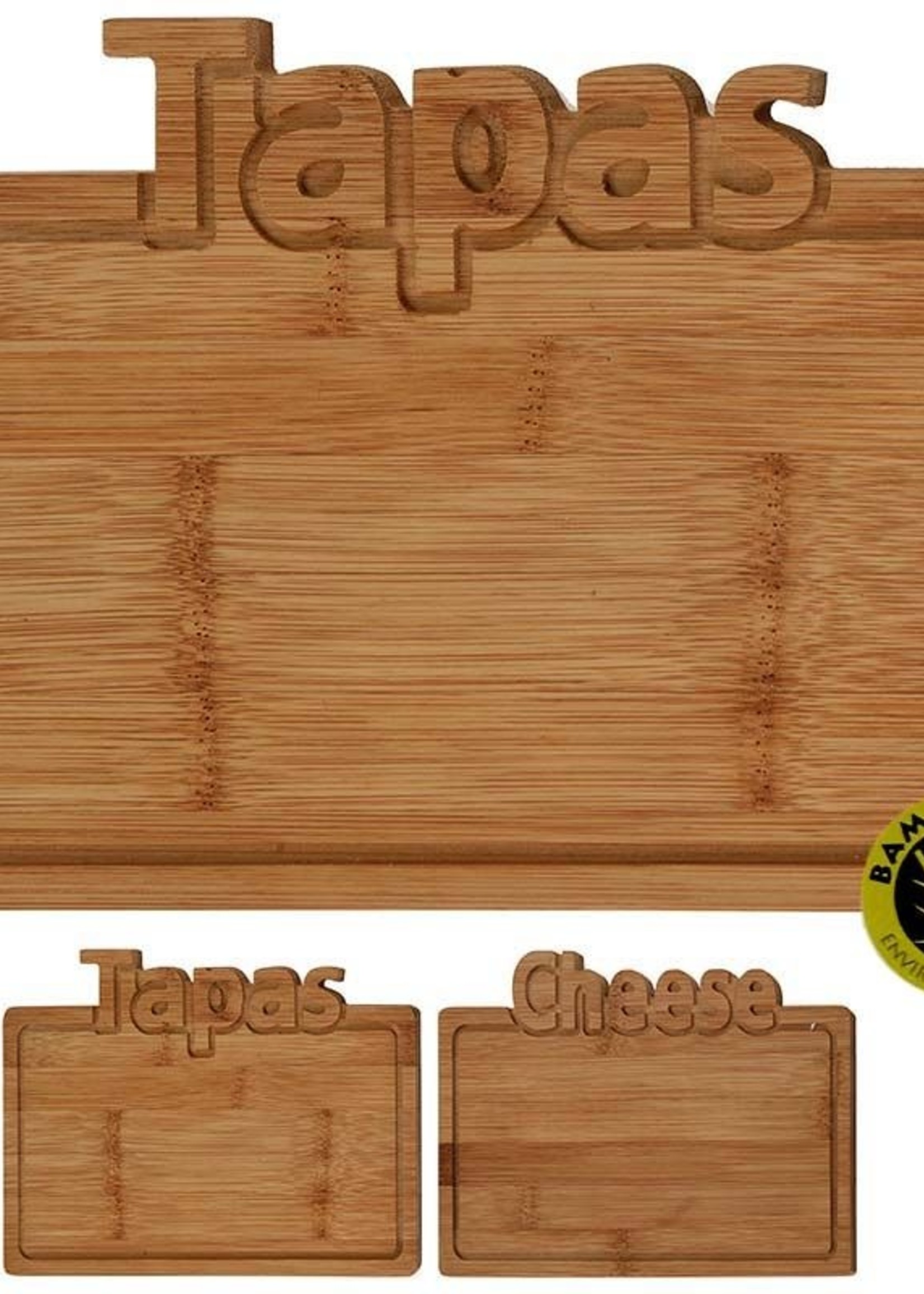 Excellent Houseware Bamboe snijplank -Tapas - 25x17cm