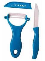 Excellent Houseware Keramische schilmessen (blauw)