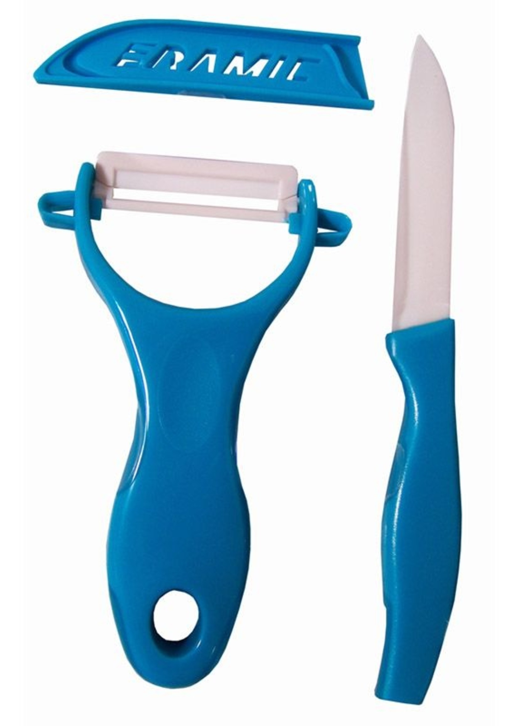Excellent Houseware Keramische schilmessen (blauw)