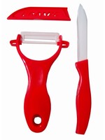 Excellent Houseware Keramische schilmessen (rood)