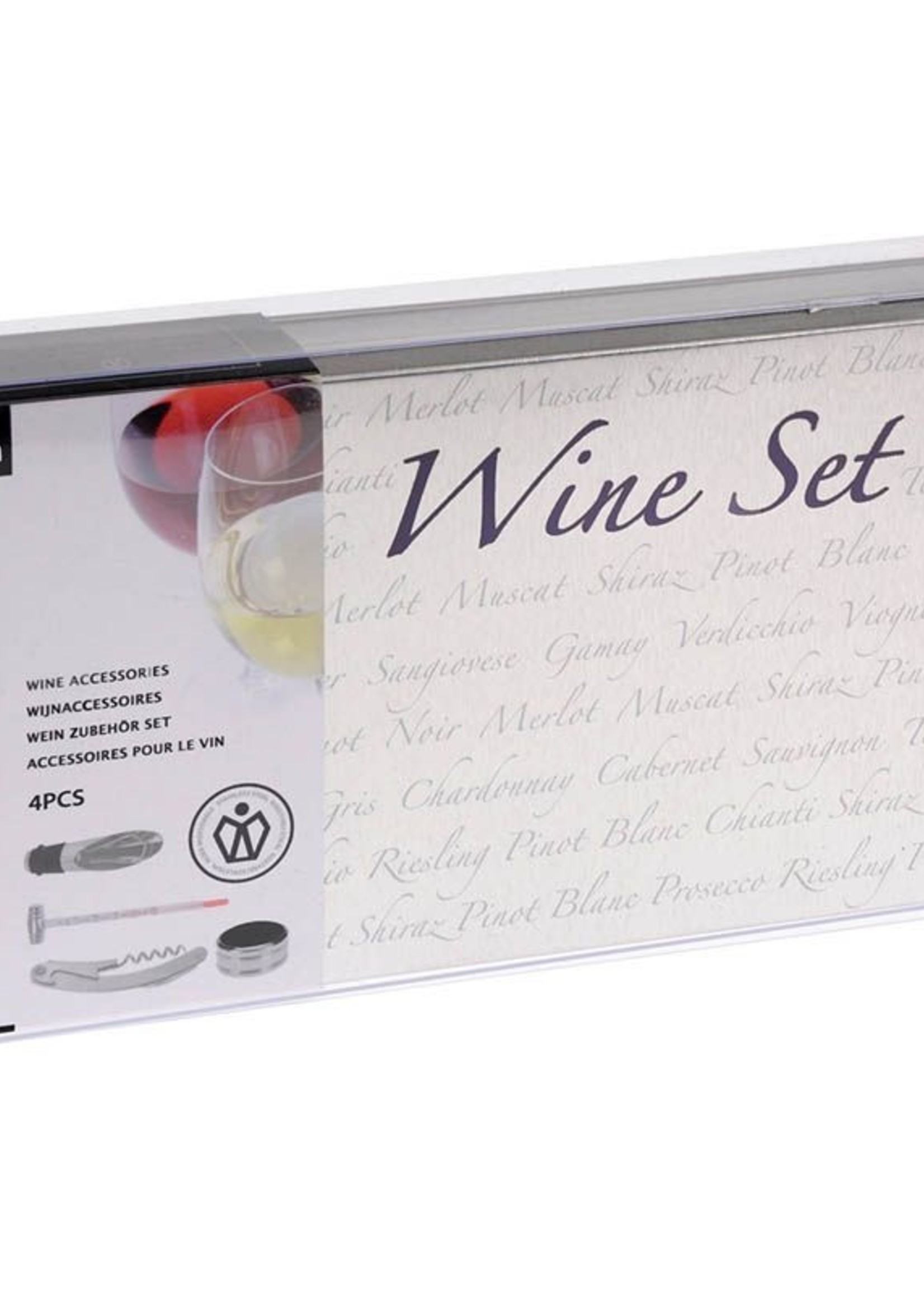 Excellent Houseware Wijnaccessoires set in blikken box