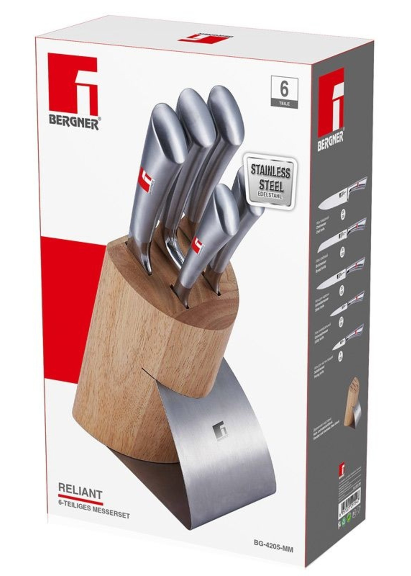 Bergner Messenblok met 5 messen