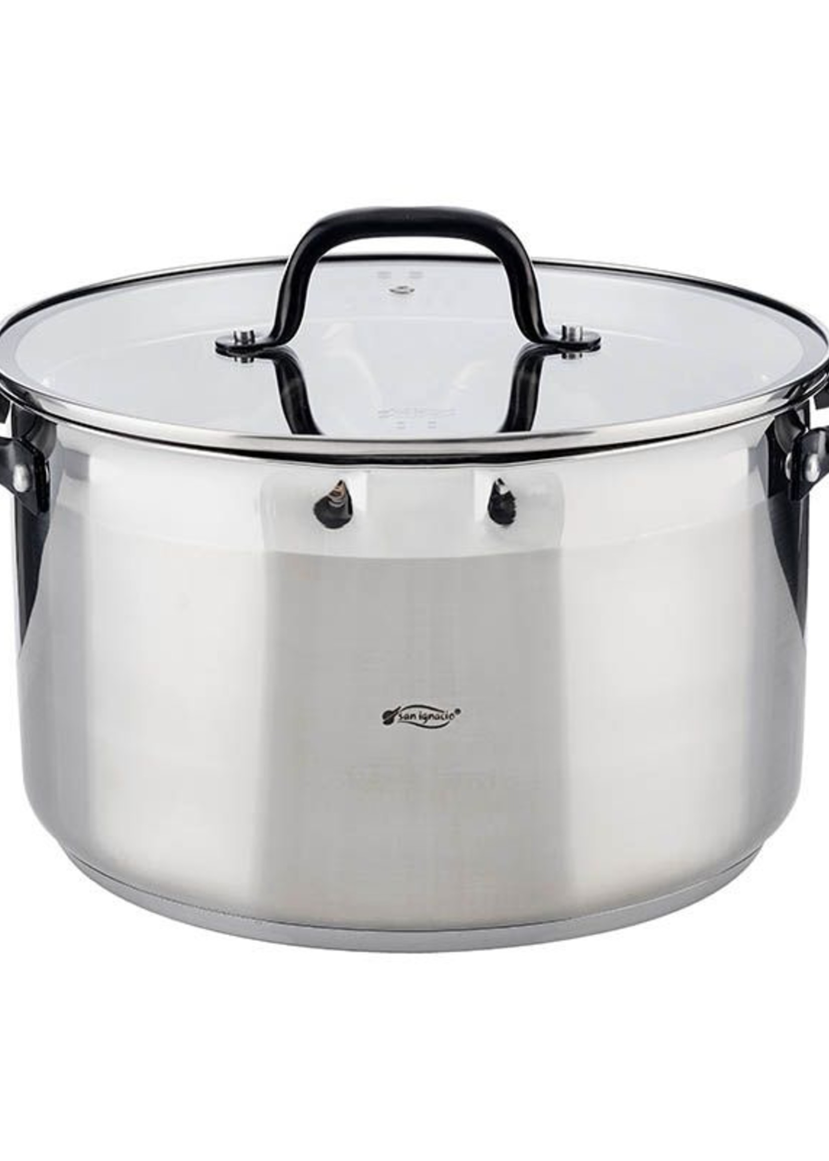 San Ignacio RVS kookpan met glazen deksel, Ø 28x16,5 cm, 9 liter - serie Vita