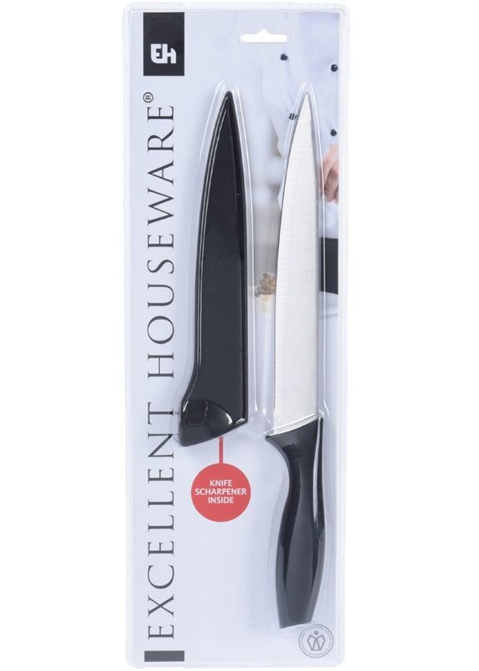 Excellent Houseware Uitbeenmes - incl. houder en slijper