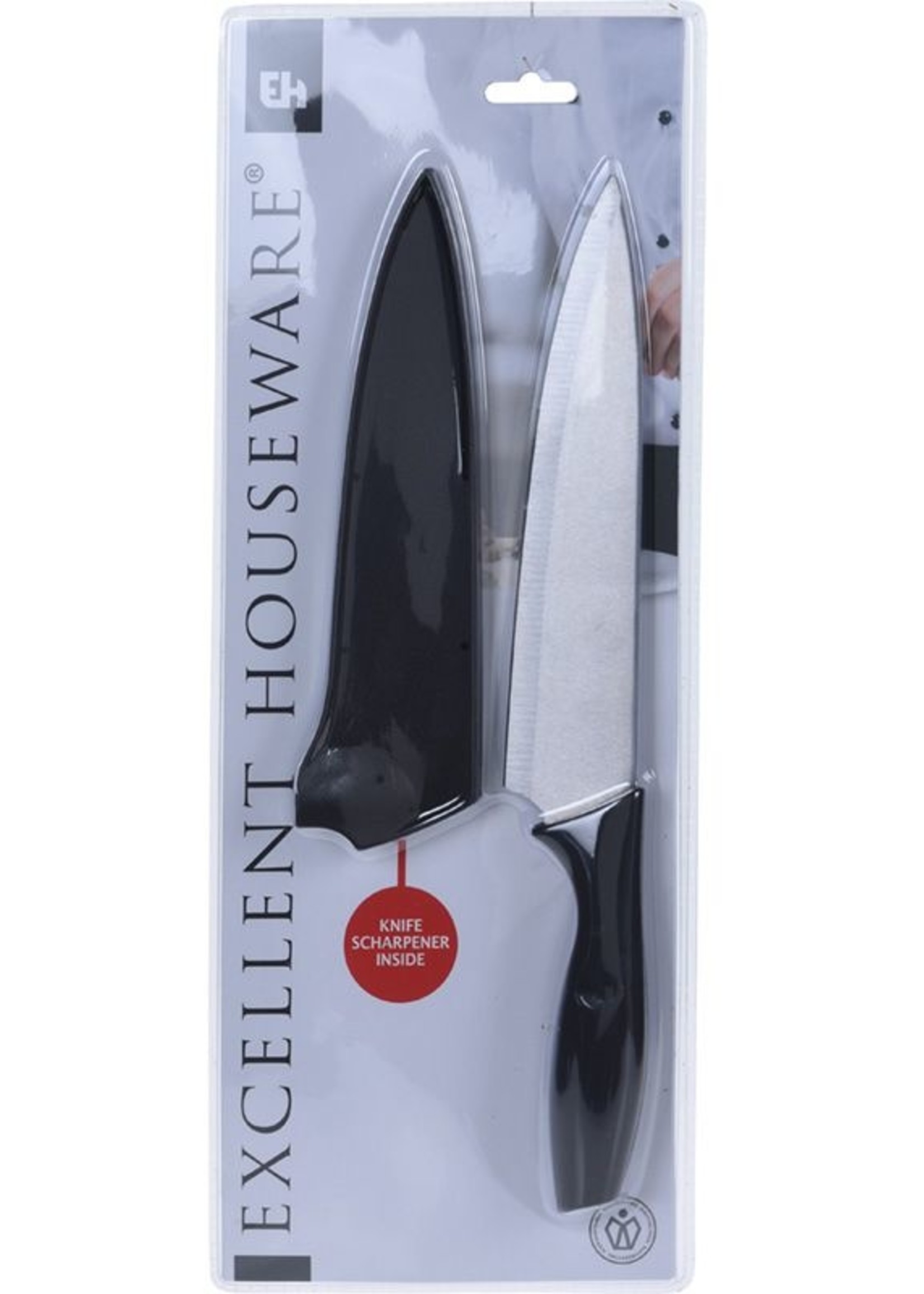 Excellent Houseware Vleesmes - incl. houder en slijper