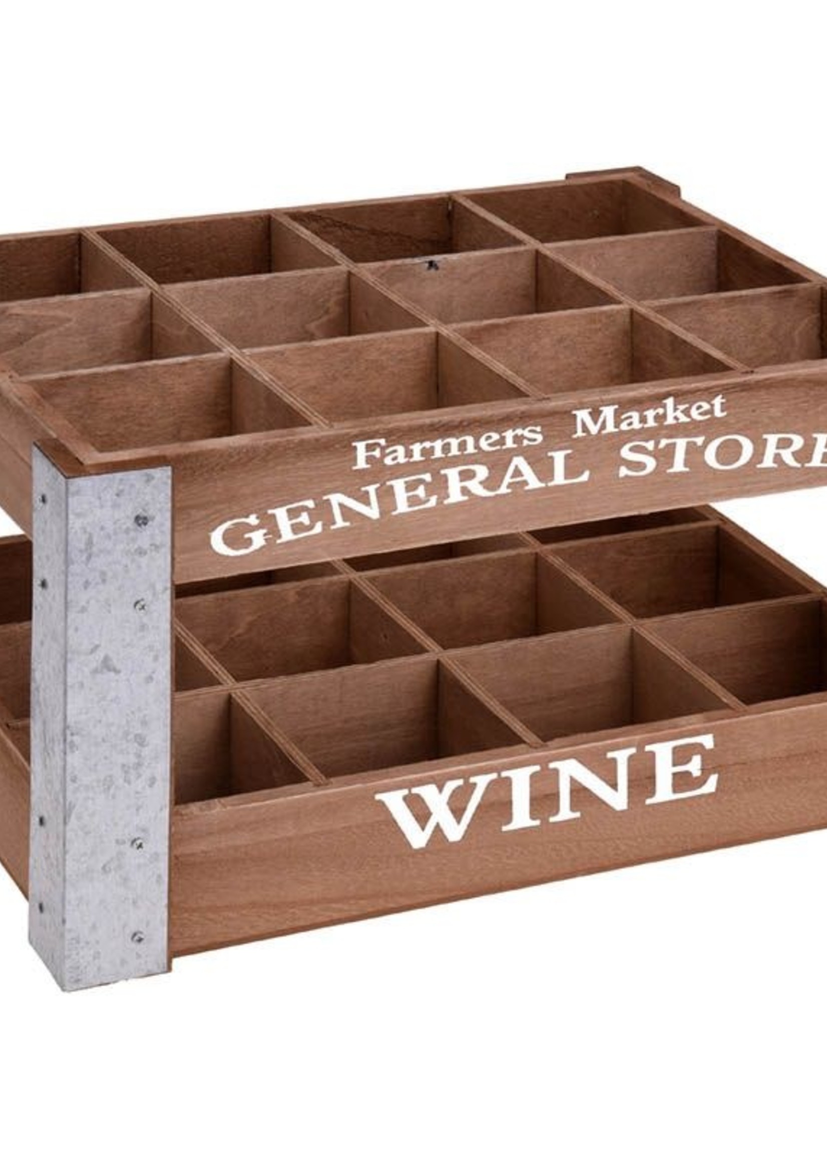 Home&Styling Houten Wijnfles-kist