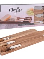 Excellent Houseware Kaasplank met 3 kaasmessen