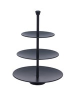 Excellent Houseware Etagere 3 laags - 36.5cm - zwart