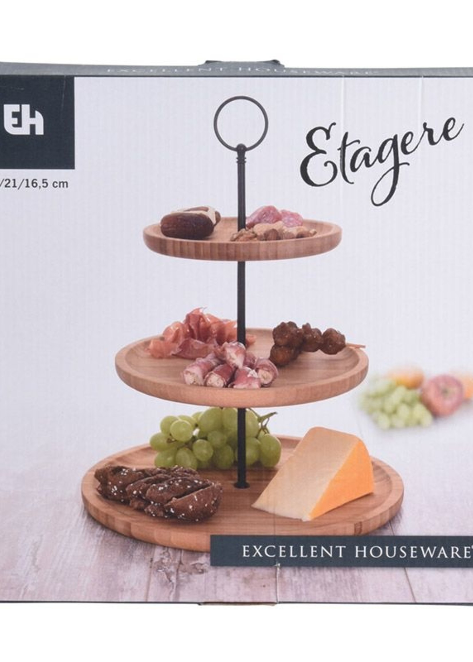 Excellent Houseware Etagere bamboe - 3 laags