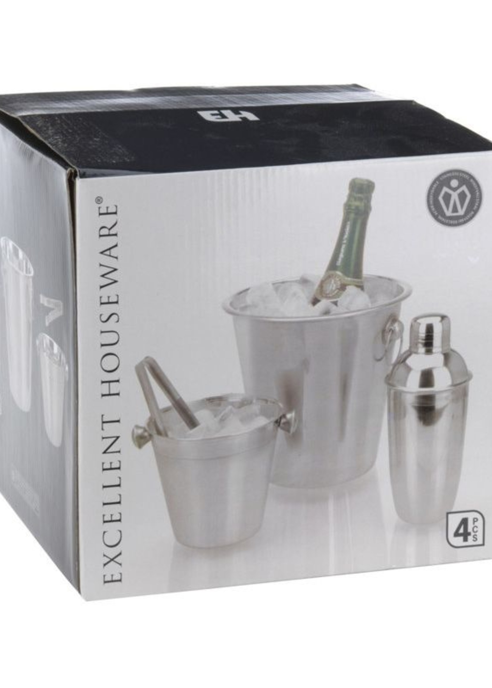 Excellent Houseware Roestvrijstalen Barset - 4dlg