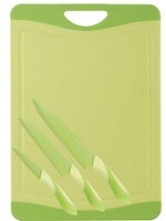 Bergner Snijbord met 3 messen (groen)