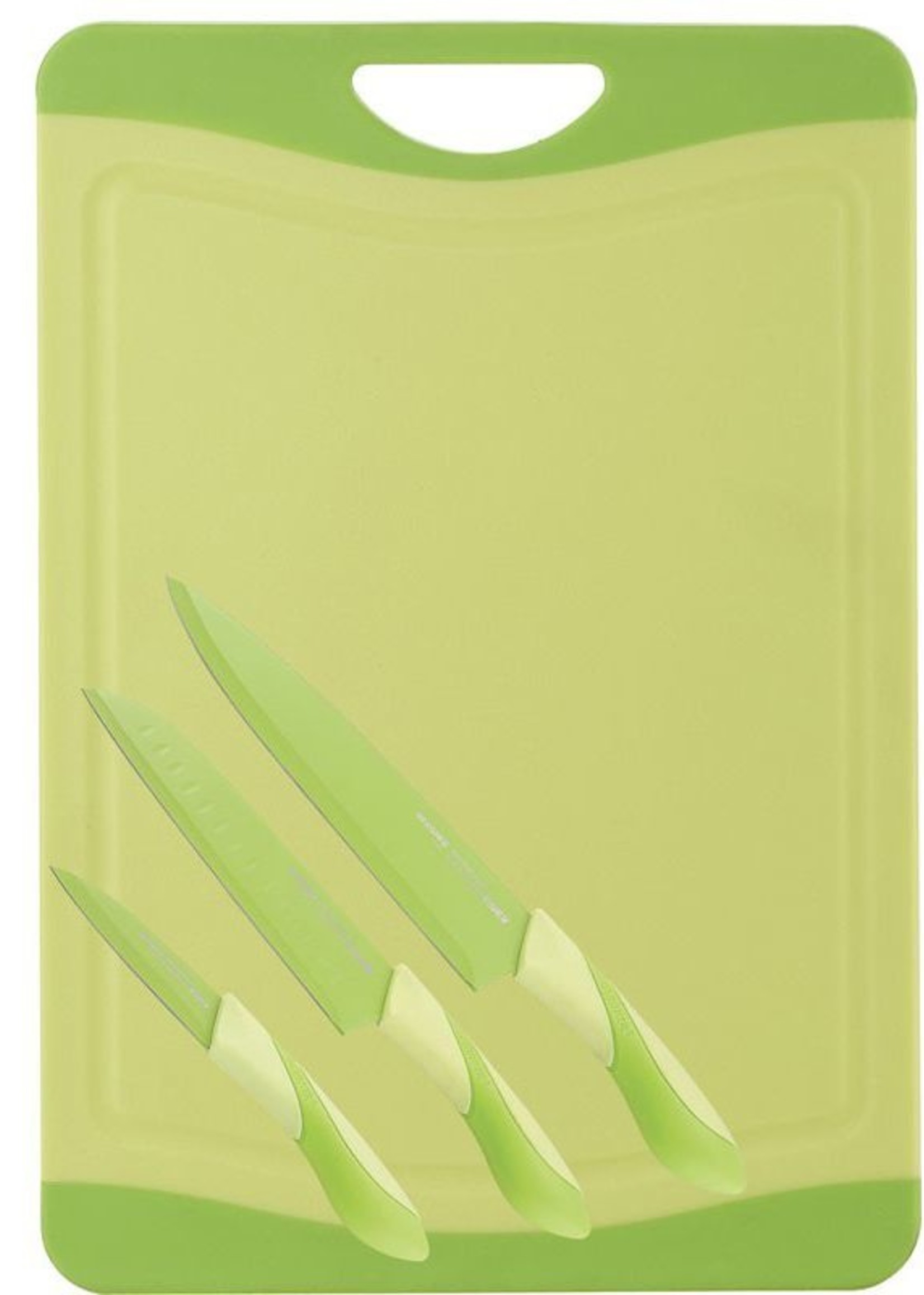 Bergner Snijbord met 3 messen (groen)