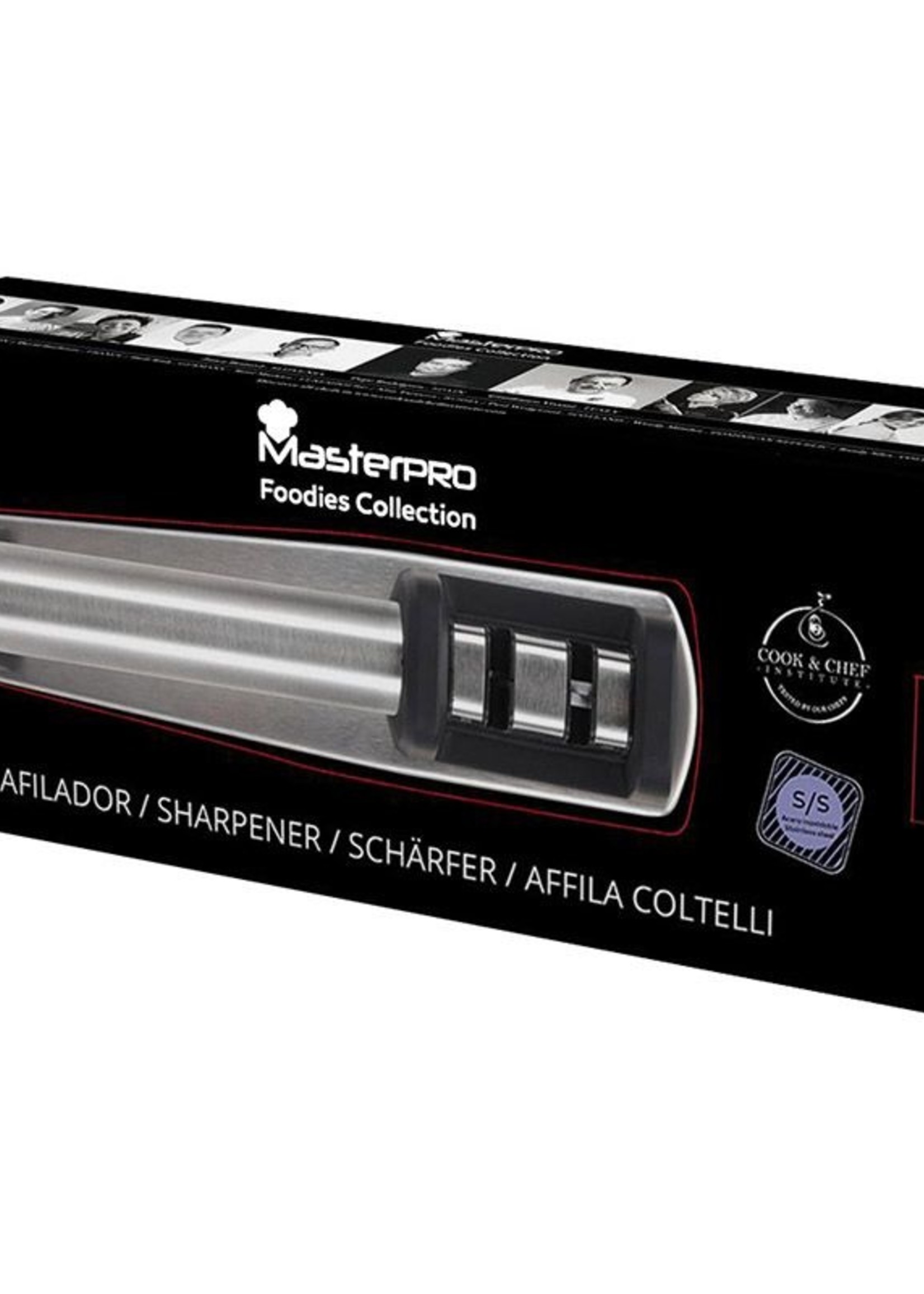 Bergner Masterpro Messenslijper RVS - met 2 slijpkoppen